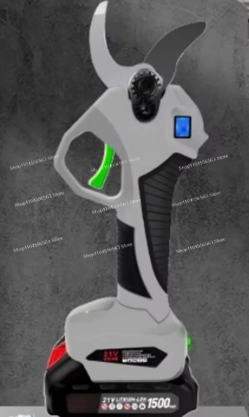 Rechargeable electric pruning scissors with lithium battery without brushes, specific for the care of fruit trees.