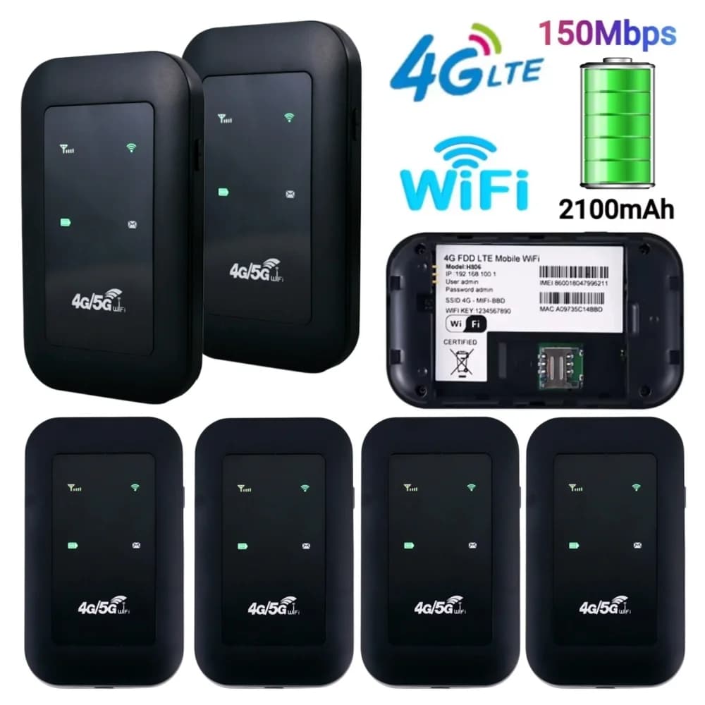 Router 4G LTE Tascabile, Ripetitore WiFi, Amplificatore di Segnale, Espansore di Rete, Hotspot Mobile, Modem Router Wireless Mifi con Slot per Scheda SIM