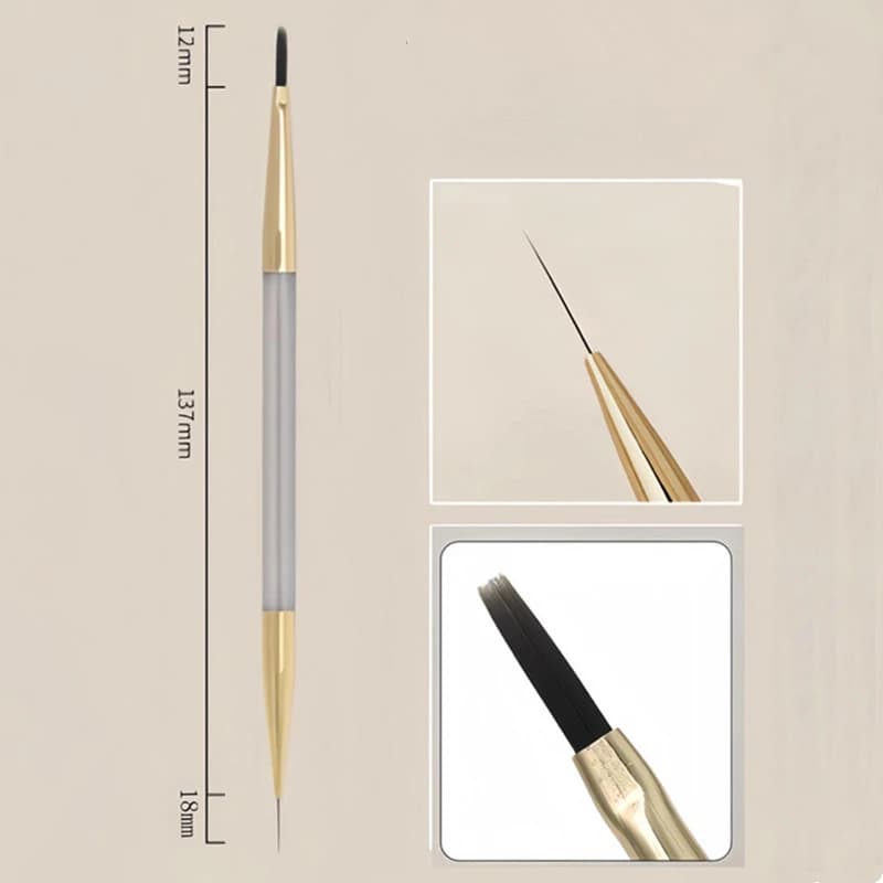 1 Brush for Multifunction Nail Art, Brush for Subtle Lines and Modeling Water Effect, Dure Nail Brush for DIY Design, Nail Art Tool