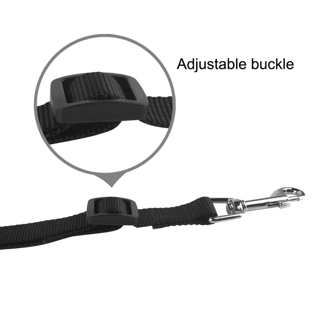 AT84-3 Way Dog Leash, Nylon Adjustable Coupler No Tangle Detachable 3 In 1 Multiple Dog Pet Cat Puppy Leashes (Black)