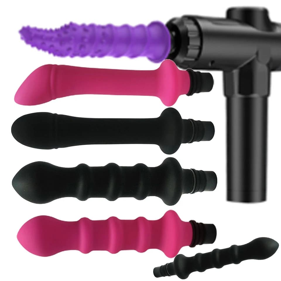 Women's Masturbator Fascia Pistola Adapter Accessories Silicone Massage Head Dildos Sex Toys for Women Vibrators Masturbati Pens