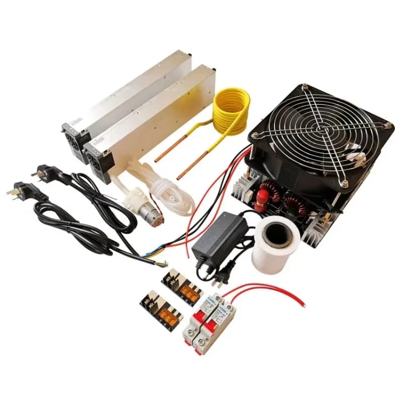Set riscaldatore a induzione ZVS da 4000 W con alimentatore per pompa a crogiolo e interruttore dell'aria per riscaldamento coperte e riscaldatori