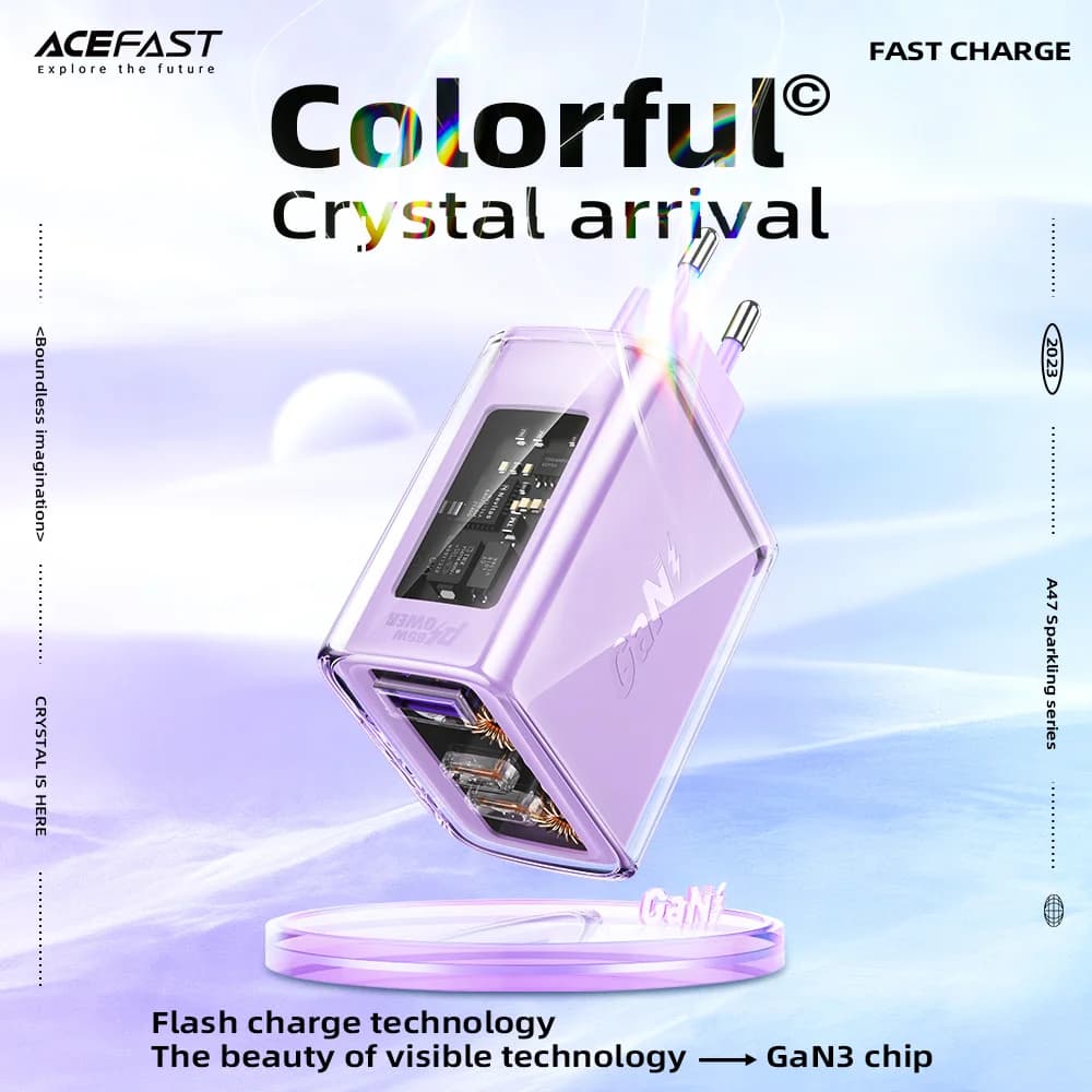 Caricatore ACEFAST GaN 65W USB Type C PD con Ricarica Rapida 4.0 3.0, Caricatore USB per Telefono, per MacBook, Laptop e iPhone 17