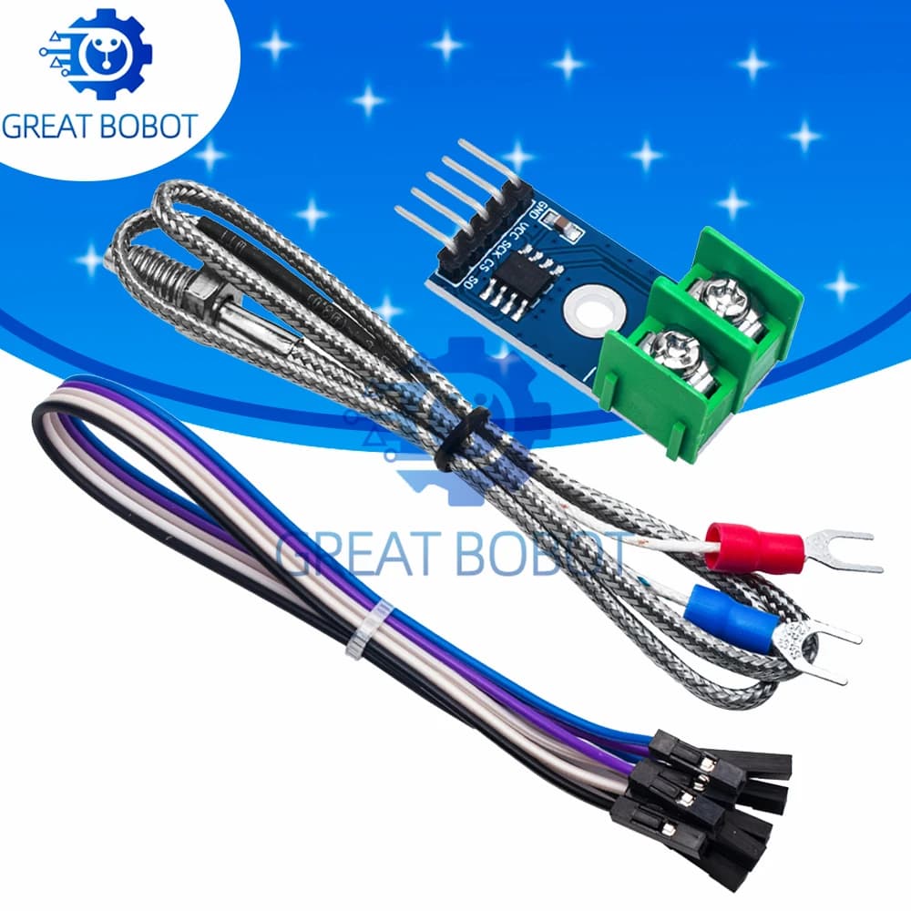 1PCS MAX6675 Module with K Type Thermocouple, Temperature Sensor for Arduino