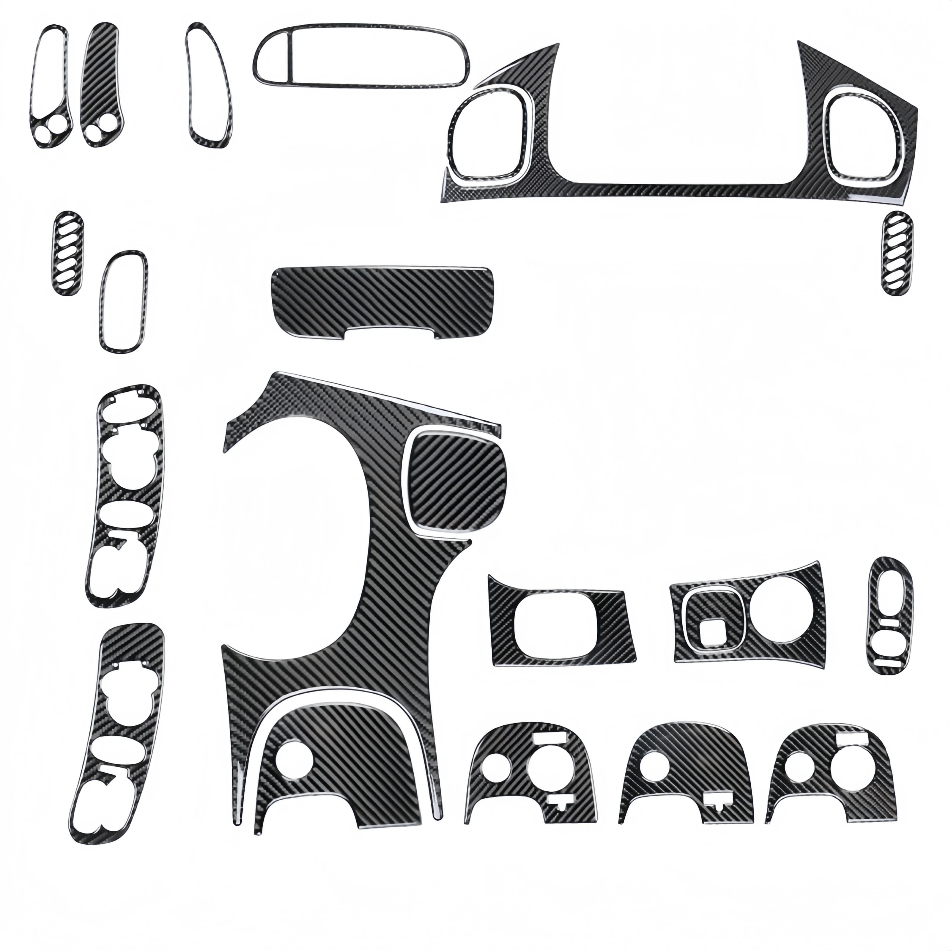 For Chevrolet Corvette C5 1998-2004 Car Accessories Carbon Fiber Auto Gear Shift Exit Air Window Elevator Trim Cover Decor Sticker