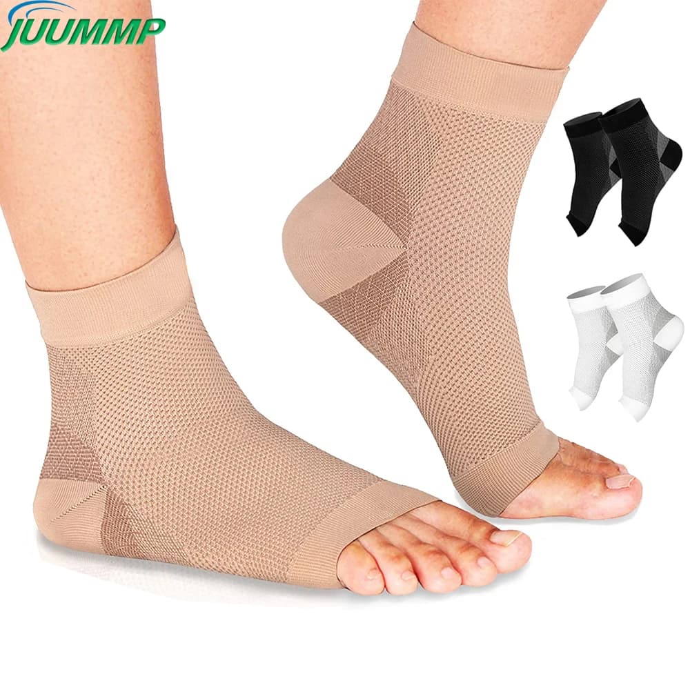 JUUMMP1Pair Cavigliera Compressione Cinghia Maniche Supporto Fascite plantare 3D Fasciatura elastica Piede Equipaggiamento protettivo Fitness Palestra