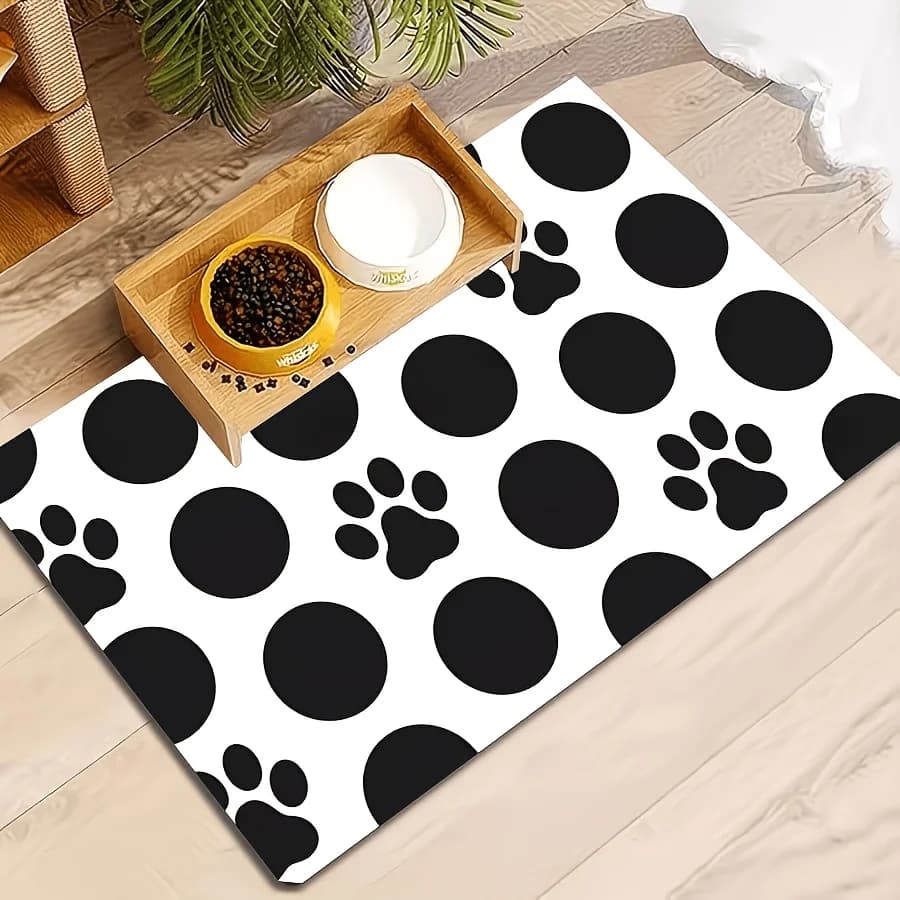 Tappetino antispruzzo per cani e gatti, tappetino per l'alimentazione ispessito per animali domestici, facile da mantenere e per mantenere la casa pulita