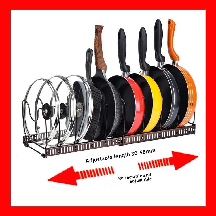 Multilayer Kitchen Organizer Expandable and Adjustable Iron, Kitchen Tools Door, Knives Door, Cover and Pot Holder