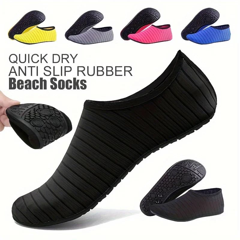 1 pair of women's water shoes, barefoot socks, anti-slip, fast drying, man's, beach, for water sports