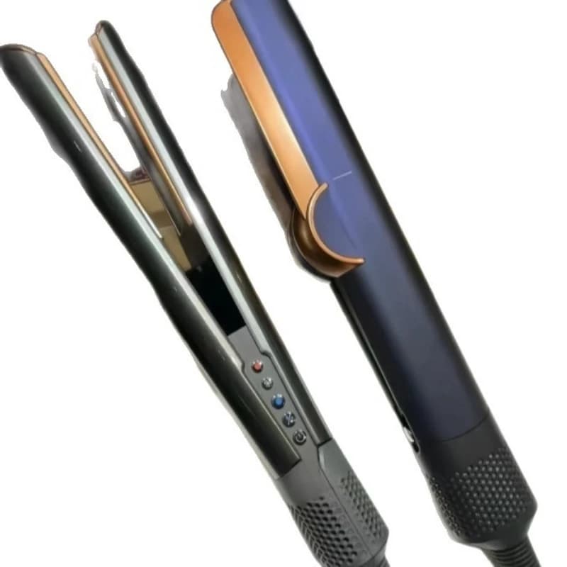 Piastra lisciante per capelli HT01 2-in-1 con asciugacapelli e clip per la cura dei capelli