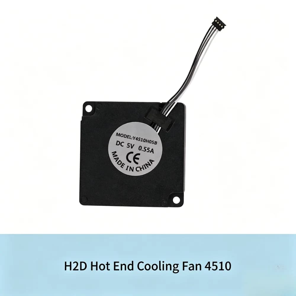 Hot End Fan 4510 45x45x10mm for For 3d Printer Dual Ball Bearing 8500 RPM Black High Air Volume 4.2 CFM Compact Cooling Fan