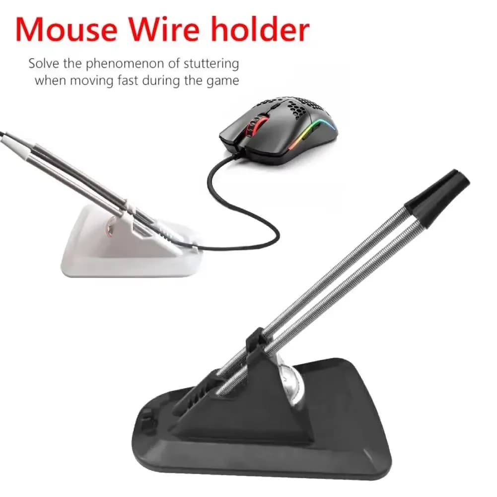 Supporto per Cavo Mouse, Organizzatore Flessibile per Cavi PC, Clip per Fili, Gestione Cavi per Mouse Gaming