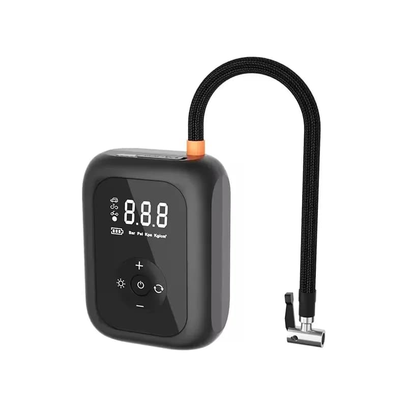 Compressore d'aria per auto portatile per gonfiaggio pneumatici 150 PSI Pompa a sfera per auto per bici elettrica per moto con luce a LED