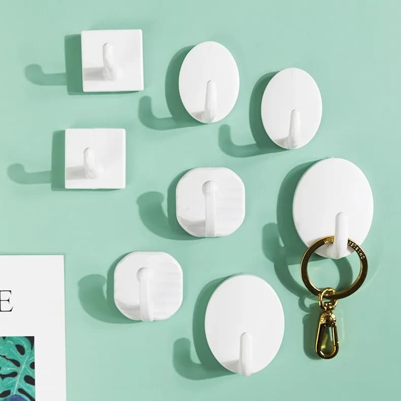 Heat Melting Glue Hooks Adhesive Powerful Stick-On Hooks for Painted Walls Limestone Walls Cement Walls No Drilling Needed