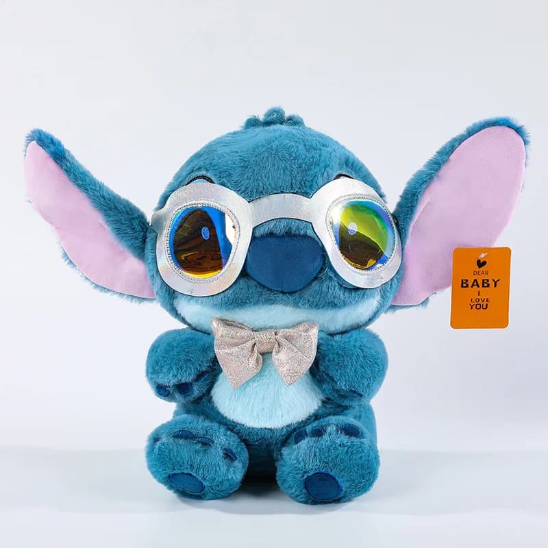 Peluche Disney Stitch da 35-60 cm con occhiali da sole pilota - Bambola carina, decorazioni per la casa, compleanno, Natale, regalo di Capodanno