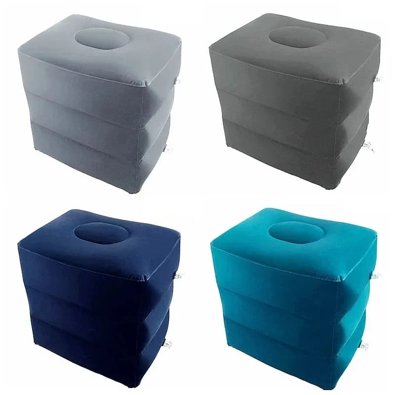 PVC Kids Flight Sleeping Footrest Pillow Inflatable Travel Foot Rest Pad for Airplane Car Bus