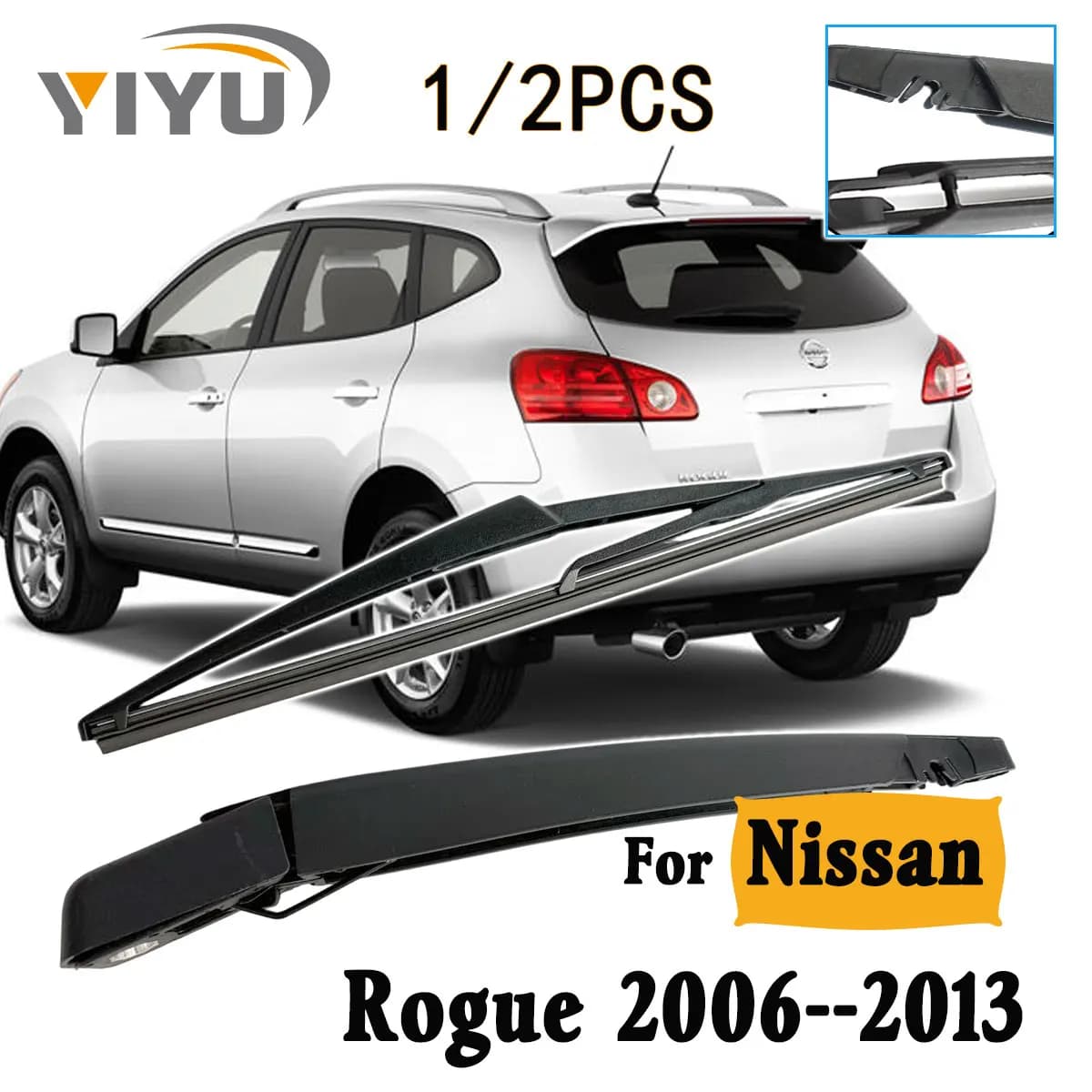 1/2PCS Spazzola Tergicristallo Posteriore Braccio Tergicristallo Parabrezza Pulito Portellone Finestra Auto Spazzola Pioggia Per Nissan Rogue 2006-2013