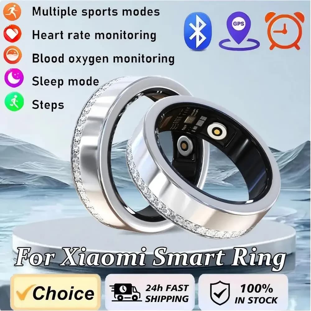 Anello Intelligente QINO R14 per Donne e Uomini, Monitoraggio della Salute alla Moda, Frequenza Cardiaca, Monitoraggio del Sonno e del Ciclo Mestruale, Custodia di Ricarica Impermeabile