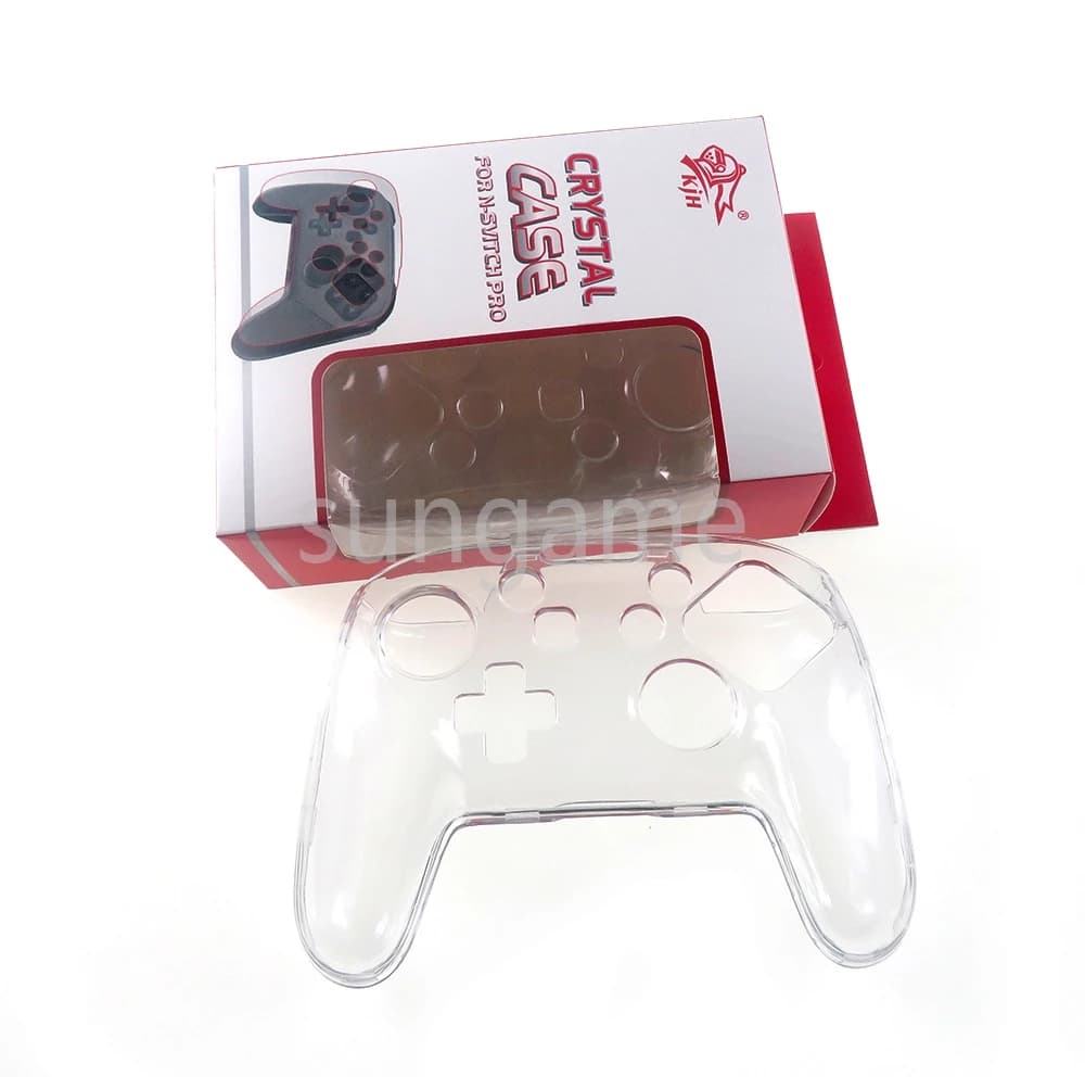 10 pezzi di custodia protettiva trasparente in cristallo trasparente con maniglia compatibile con il controller NS Switch Pro