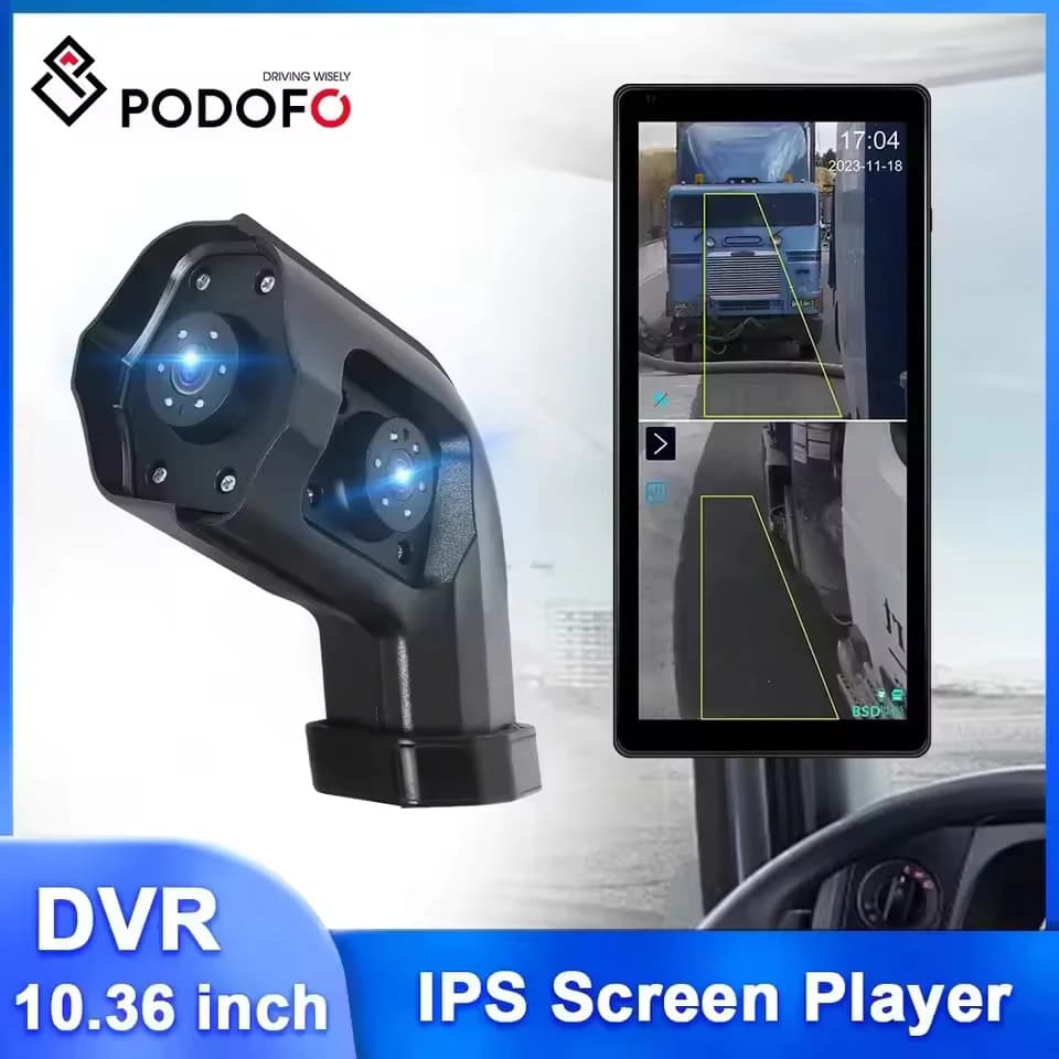 10.36'''Car Side View Vertical monitor for truck mirror electronic Touch Screen Dual-Cam DVR BSD IP68 waterproof