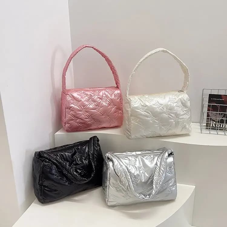 Nuova Borsa a Tracolla da Donna 2025, Borsa a Tubo Rotondo in Cotone, Stile Casual e Semplice con Chiusura a Cerniera