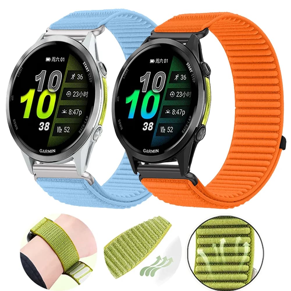 Fascia in nylon da 18mm 20mm 22mm per Garmin Forerunner 965 265 970 570 47/42mm 165 55 Venu 4 3 Bracciale cinturino sportivo Garmin Active 6 5