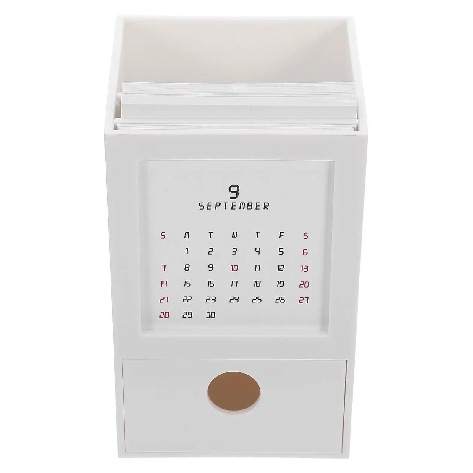 Set Moderno Portapenne e Calendario, Organizer da Scrivania 2026, Agenda Giornaliera con Vano Portaoggetti per Cancelleria e Accessori Essenziali da Ufficio