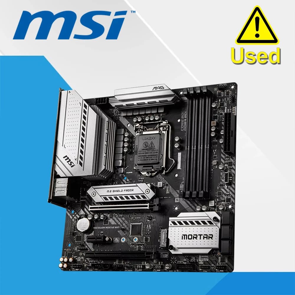 Motherboard MSI MAG B460M Mortar WiFi (mATX, Intel Core tenth generation, LGA socket 1, DDR4, CFX, double slot M.2, USB 3.2 Gen