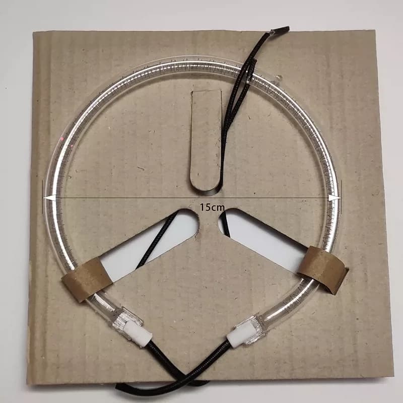 Light wave furnace heating tube circular air fryer barbecue furnace heating tube universal halogen tube