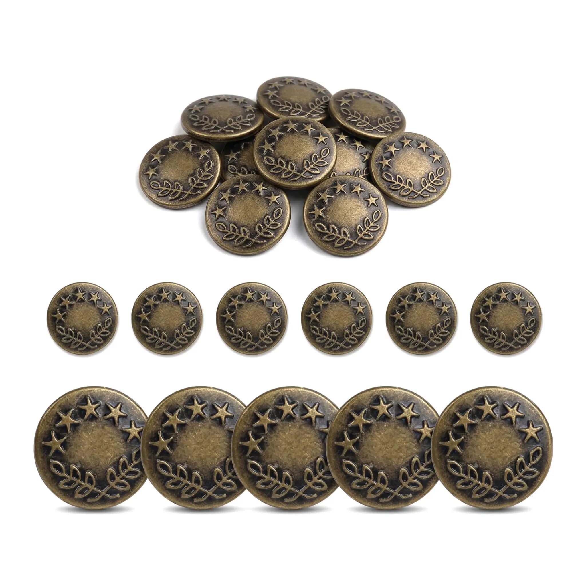 10 bottoni in metallo per jeans da 17 mm, kit di riparazione senza cuciture, bottoni a vite rimovibili senza chiodi, fibbie per jeans, per abbigliamento e pantaloni