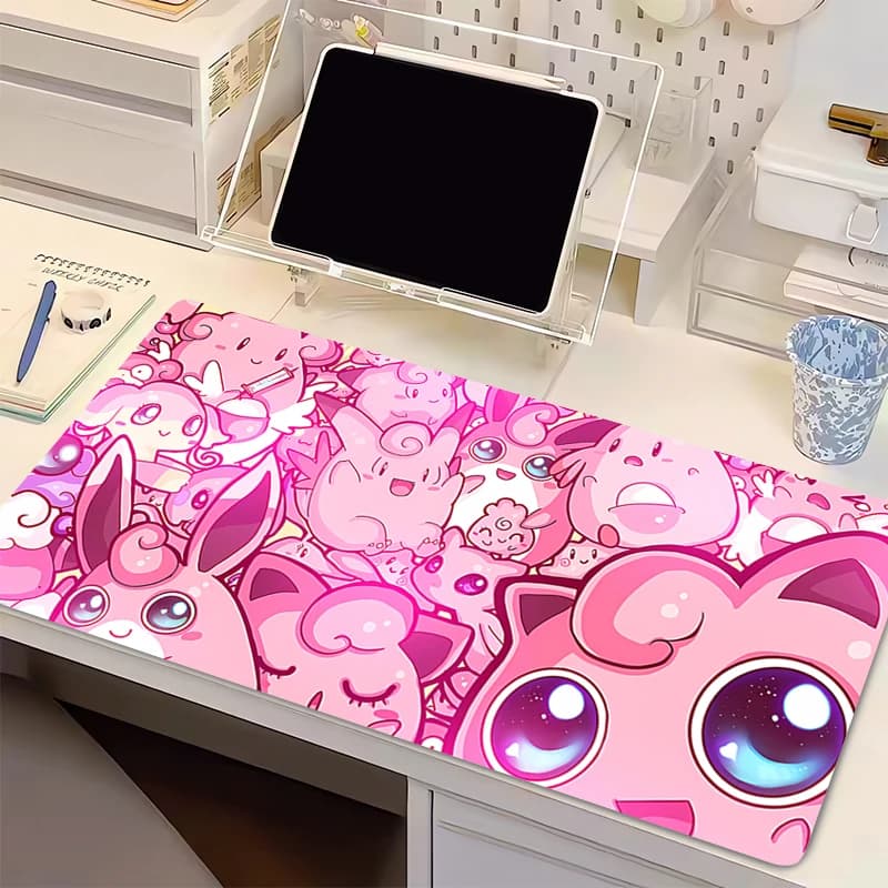 Pokemon mouse pad for players, computer extended mouse mat, desk mouse mat for e-sport players, game keyboard mat, durable carpet