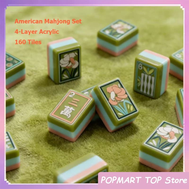 In Offerta: Set Mahjong Americano da 160 Tessere, 4 Strati in Acrilico, Portatile per Viaggi, Giochi per Famiglie e Feste, Regali Sorpresa