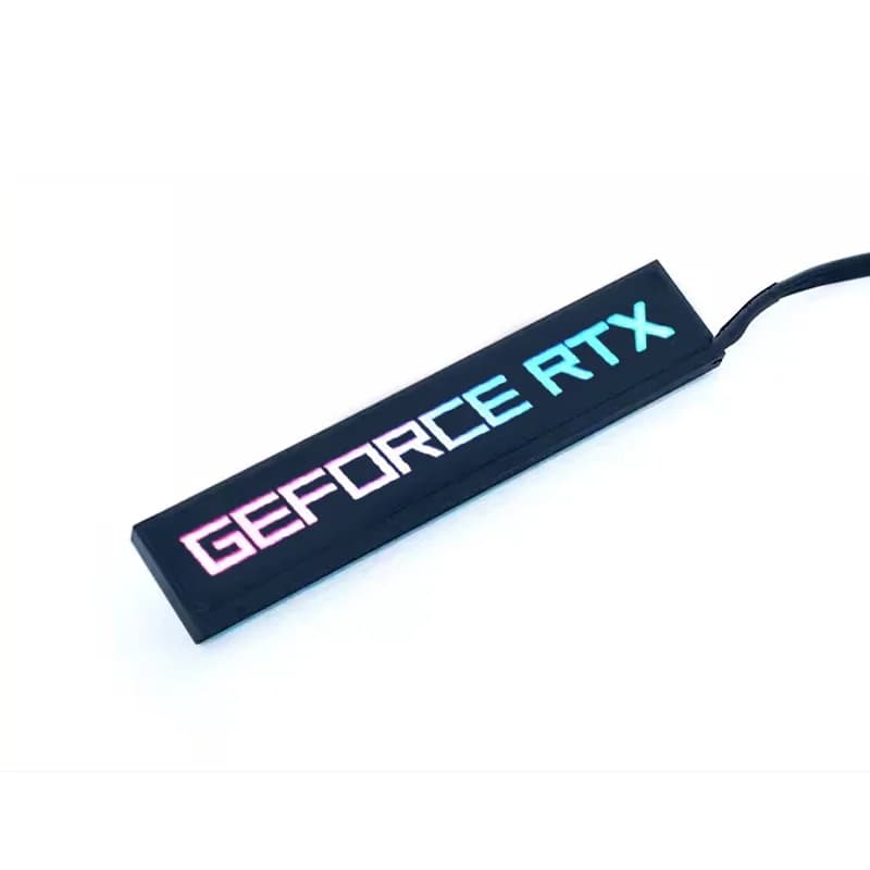 Scheda grafica GPU Panal laterale RGB, piastra posteriore luminosa serie NVIDIA RTX / AMD Radeon per la decorazione di illuminazione video VGA, 5 V ARGB SYNC