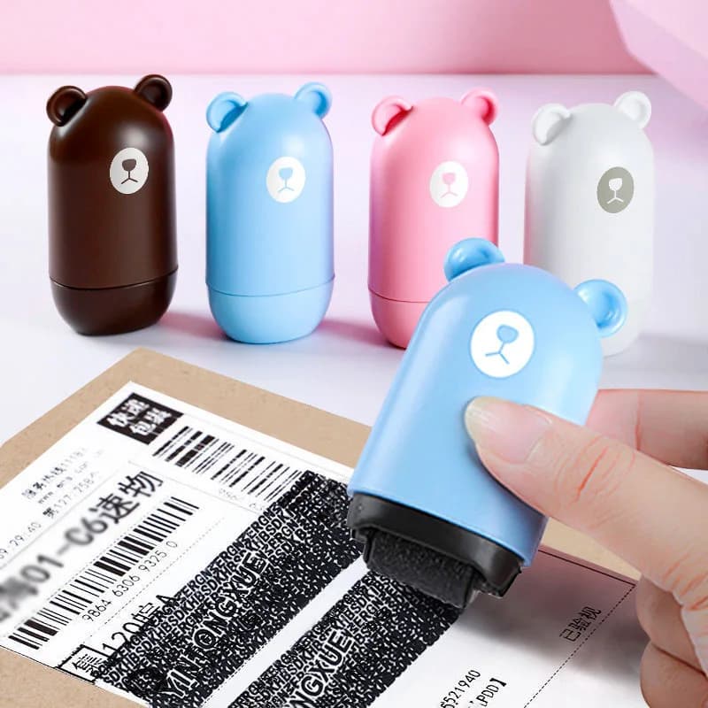 Privacy Protection Roller Timber Data Reserved Protect Your Security Stamp Roller Protection Anti-theft protection for privacy roller