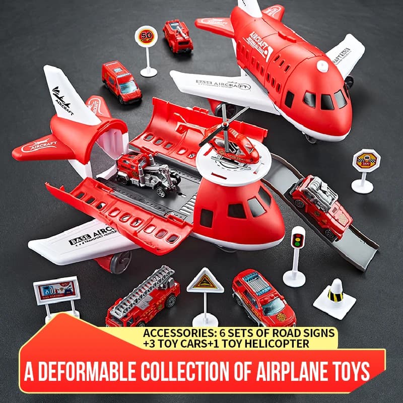 Combinazione di giocattoli per aeroplani con deformazione creativa e romantica - Temi multipli, confezione regalo - Regali adatti per ragazzi e ragazze