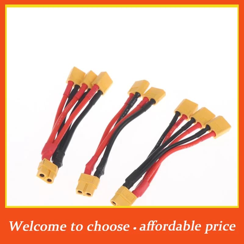 Xm 1Pc For Battery Charger Motor 2/3-Way 12/14AWG Silicone Wire Male/Female Extension Y Splitter XT60 Parallel Battery Connector