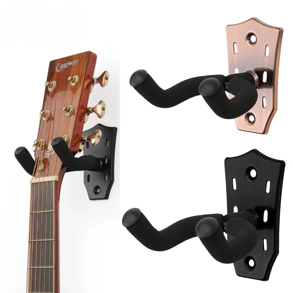 Gancio per supporto per chitarra supporto per gancio per chitarra acustica in metallo supporto da parete per gancio per chitarra antiscivolo per Ukulele basso per chitarra elettrica
