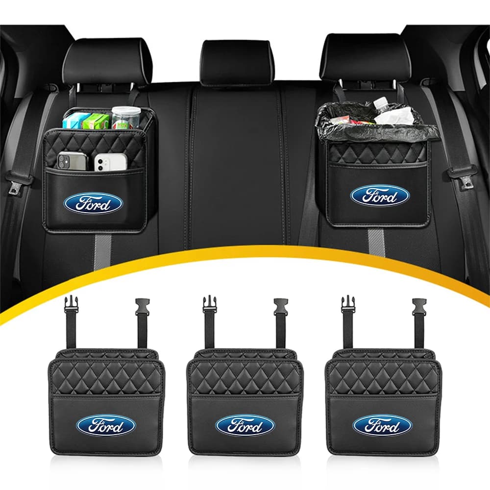 Borse organizer per sedili auto, tasche pieghevoli protettive per Ford ST Fiesta Focus Mk2 Edition Mondeo Fusion Ecosport, accessori