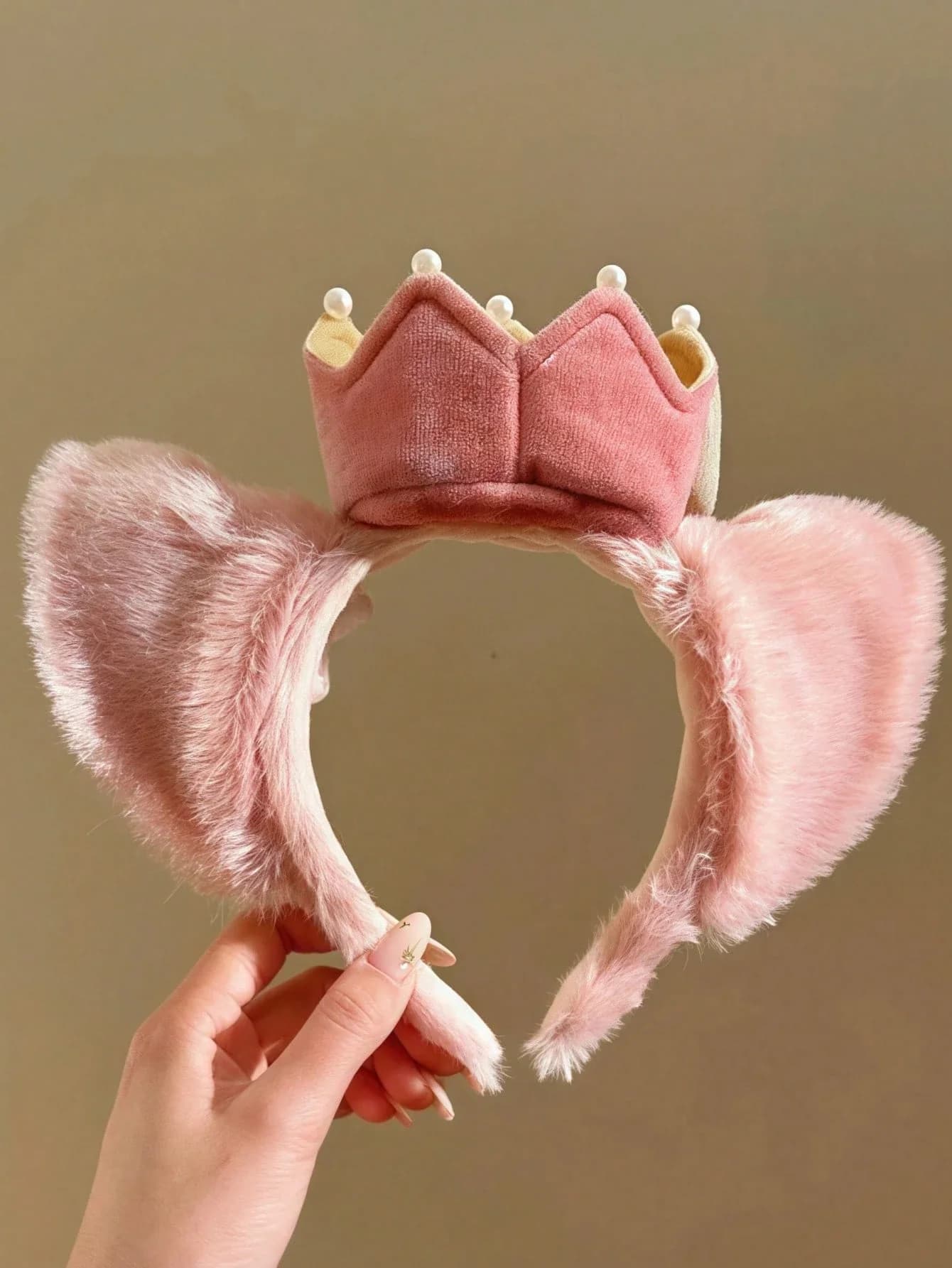 1 pz Fascia per capelli con maschera a tema animale, con orecchie, corona, fiocco, nota musicale, volpe cartone animato, fantasia, per feste, carina, casual, rosa, da sogno