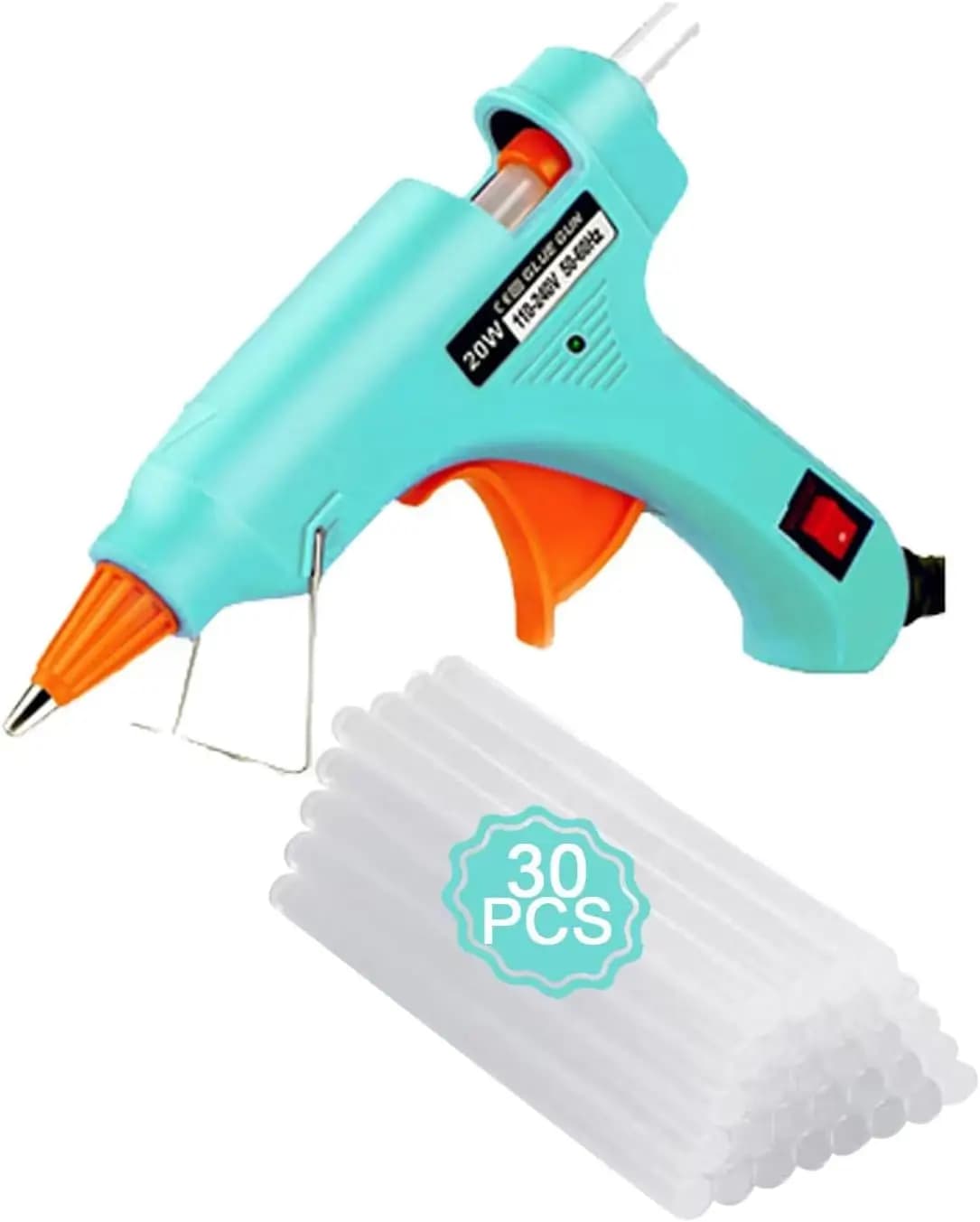 Mini Hot Glue Gun Kit with 30 Sticks, Fast Heating, Anti-Drip, for Crafts & Repairs