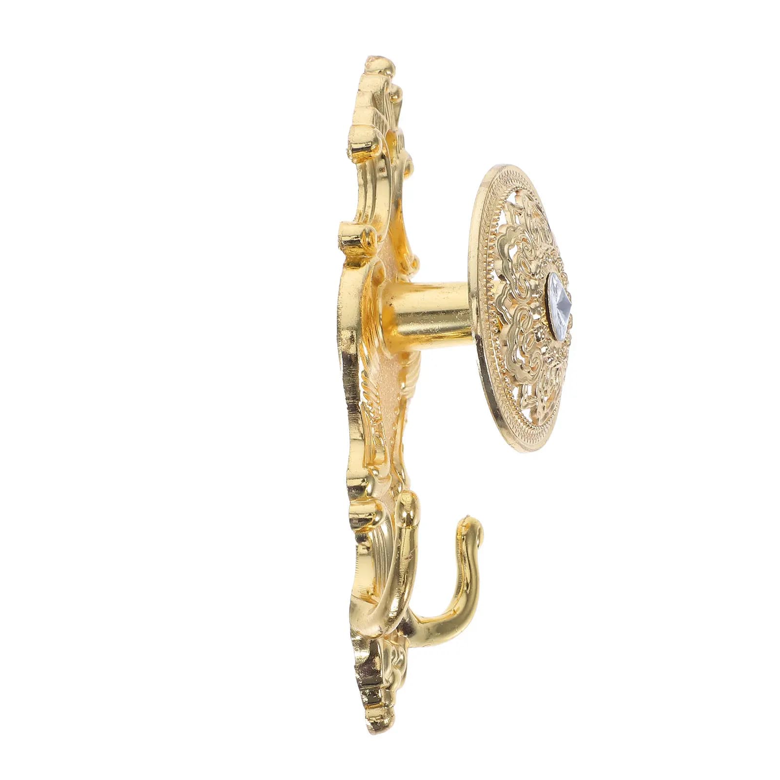 2 Pezzi Ganci per Tende in Metallo con Motivo a Nuvola, Fermatende da Parete per Tende in Stile Europeo, Fermatende Decorativi Dorati