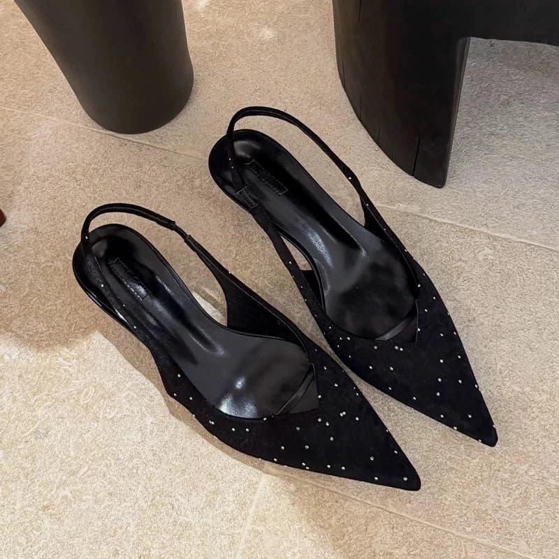 Pointed Toe High Heels Women's Sandals Sexy Woman Shoes Summer 2026 Trend New Dress Slippers Slingback Walking Slides De Mujer