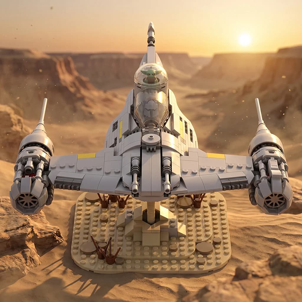 Blocchi da Costruzione MOC N-1 Starfighter, Astronave della Galassia Naboo, Giocattolo per Adulti e Hobbisti