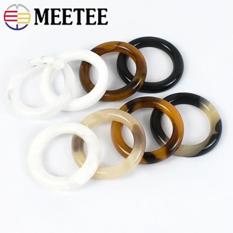 10 Pz 20-50mm O Ring Fibbie per Cappotto Sciarpa T-shirt Cintura in resina Fibbia Chiusura decorativa Bottoni Abbigliamento fai da te Accessori per cucire