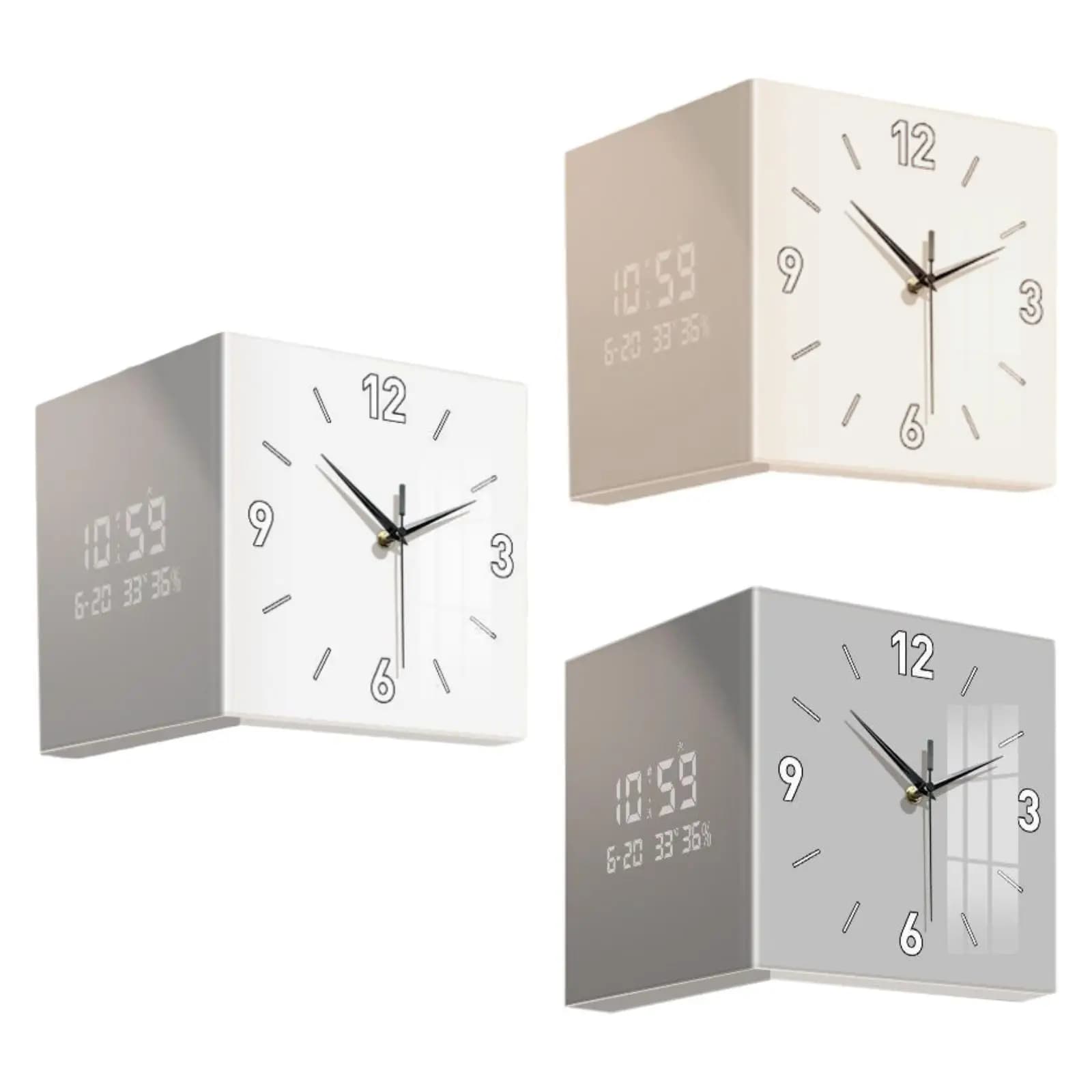 Orologio da parete moderno bifacciale per soggiorno, aula, camera da letto
