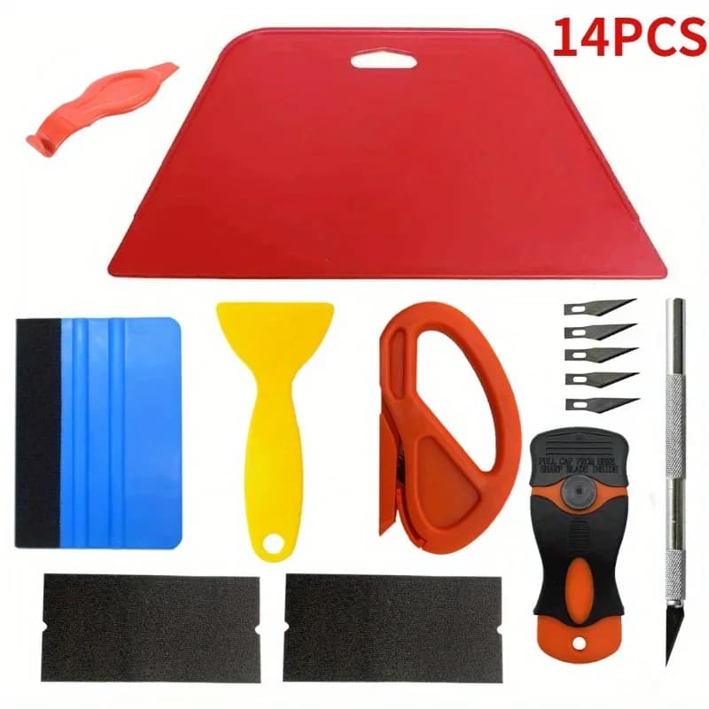 Car Wrapping Tools Kit Vinyl Scraper Cutter Film Squeegee Vinyl Spatulas Plastic Wrap Tool Window Tinting Tools