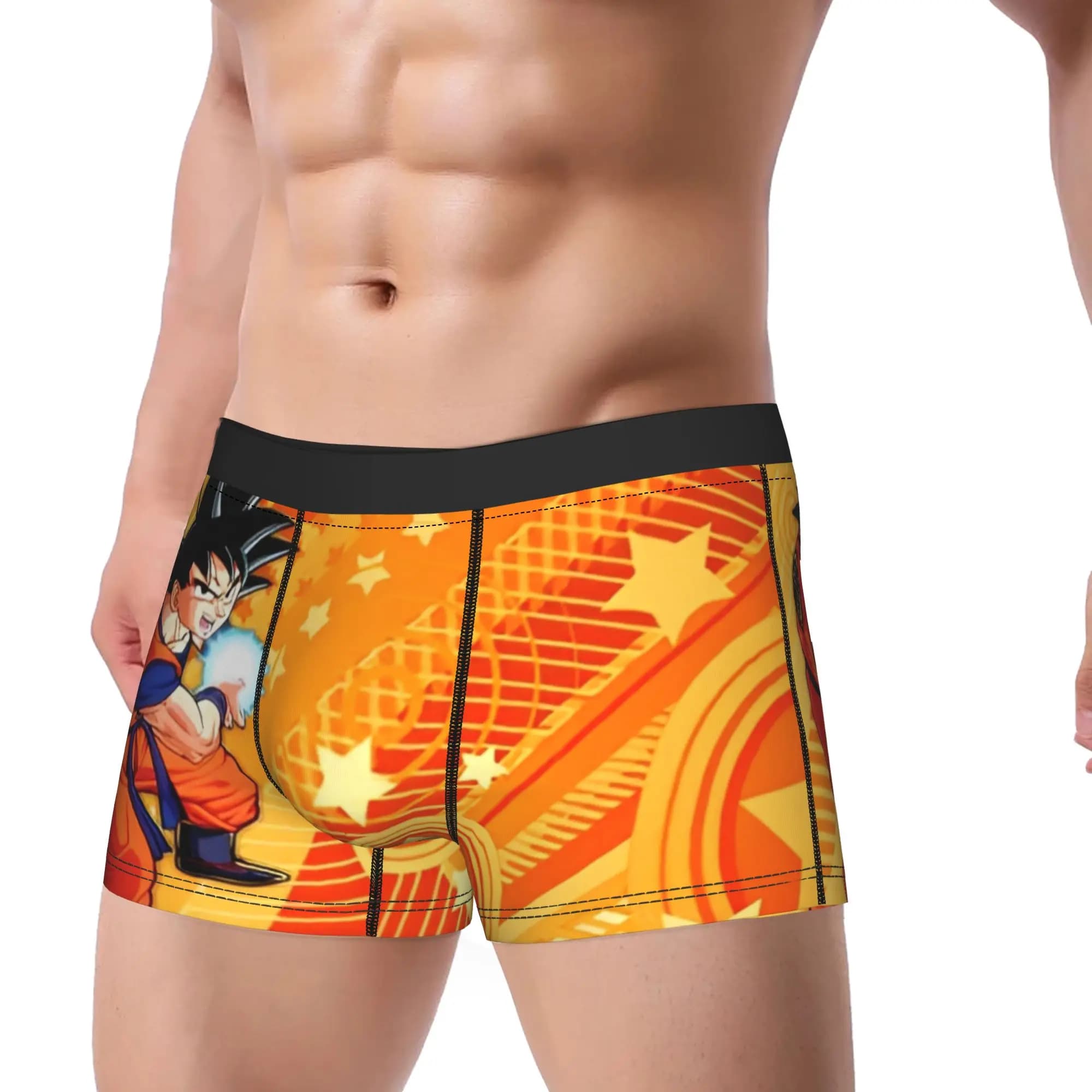Man Dragon Ball Z Goku DBZ Boxer Briefs Pantaloncini Mutande Intimo in poliestere Uomo Humor S-XXL Mutande