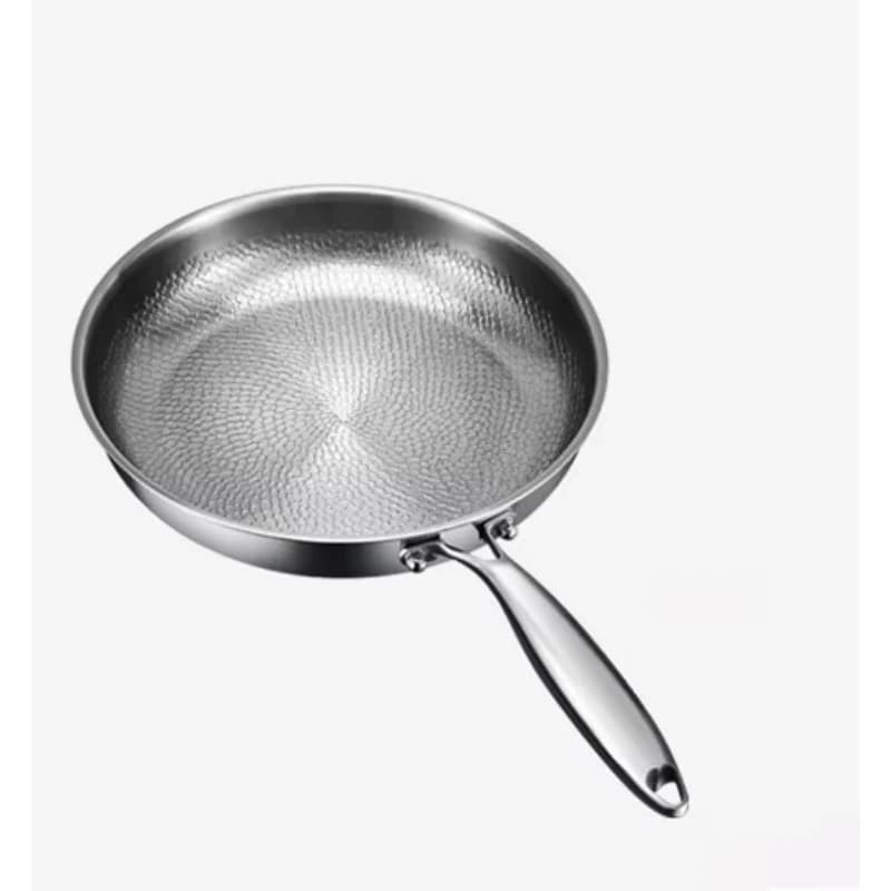 Uncoated titanium frying pans and pans, eco-friendly outdoor camping cookware, suitable for induction cookers, with glass lid