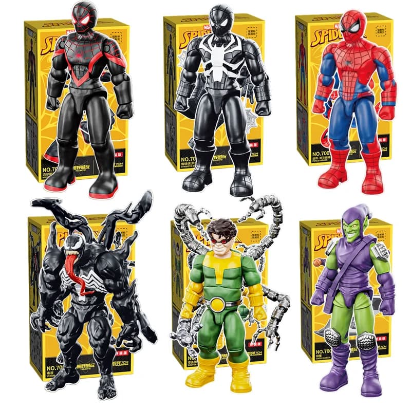 Nuovo Spider Man Figura Miles Morales Venom Green Goblin Figurine Dottore Polpo raccogli Action Figure Modello Giocattoli Regali per bambini