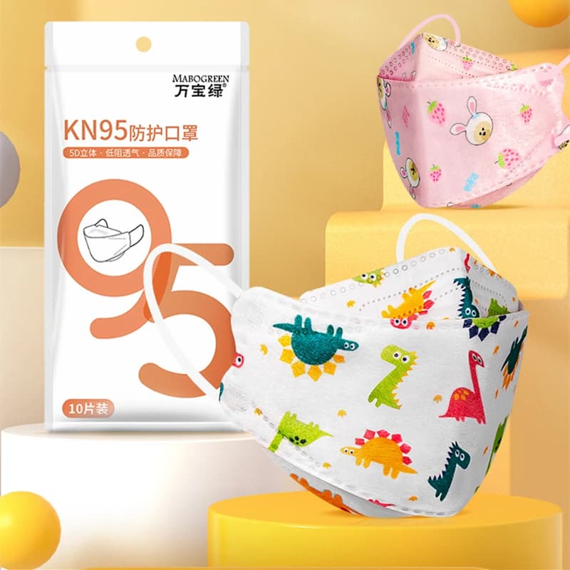 10 pcs/pack 0-2y & 3-7y & 8-14y Funny Cartoon Children and Children Mask 4 Sides Earloop Particulate Breather For Boys And Girls